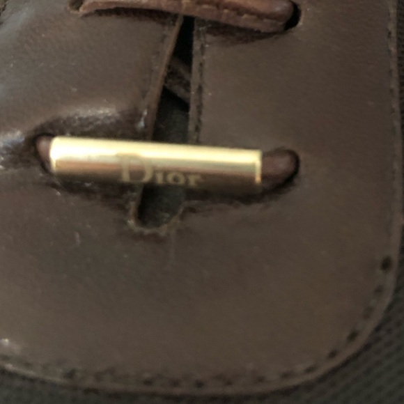 Dior leather and mesh peep toe ankle booties - Picture 8 of 11